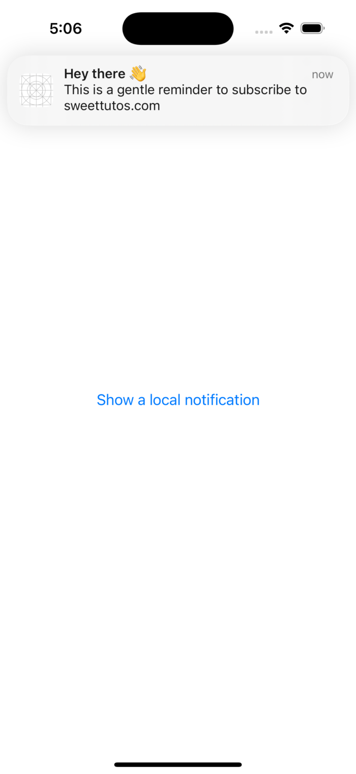 Scheduling a notification locally from your app